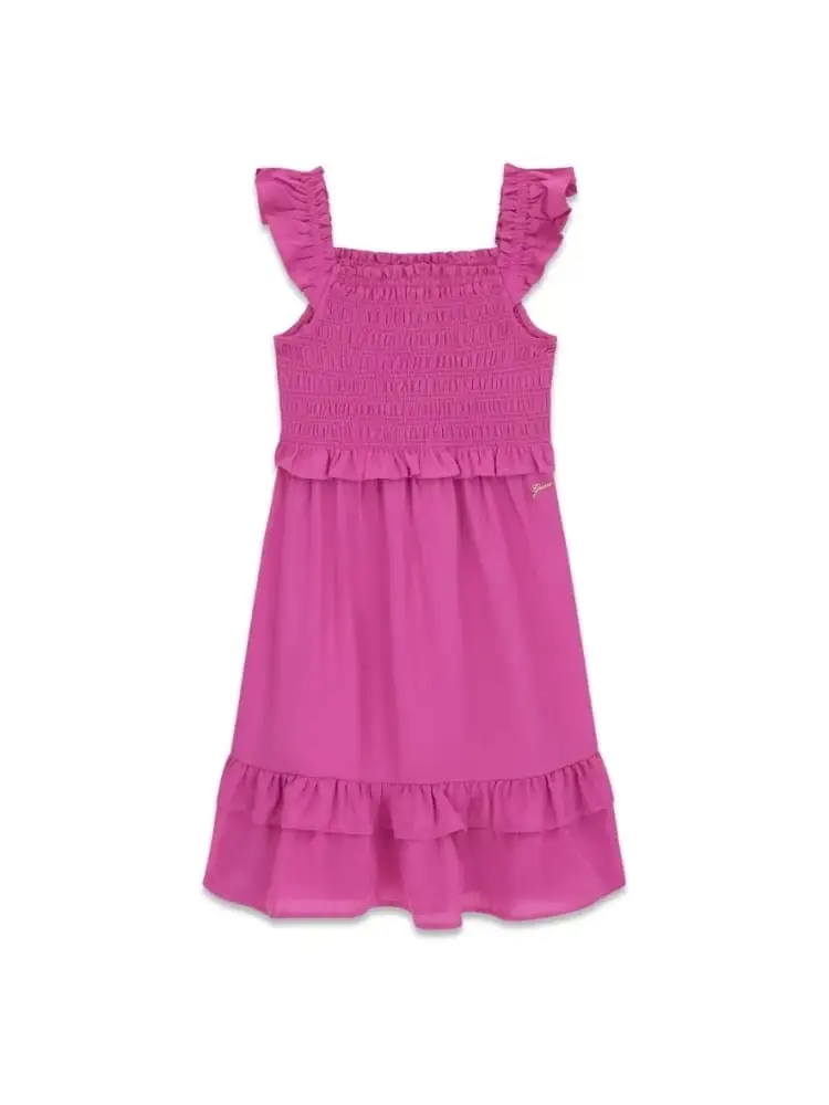 vestito kids/junior in poplin fucsia