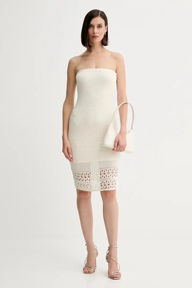 vestito LEAH colore beige W5YK76 Z3P21 miniatura 2