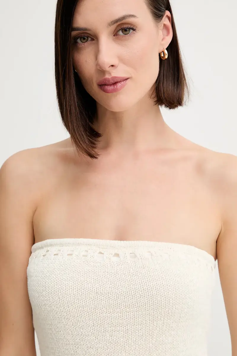 vestito LEAH colore beige W5YK76 Z3P21 miniatura 4