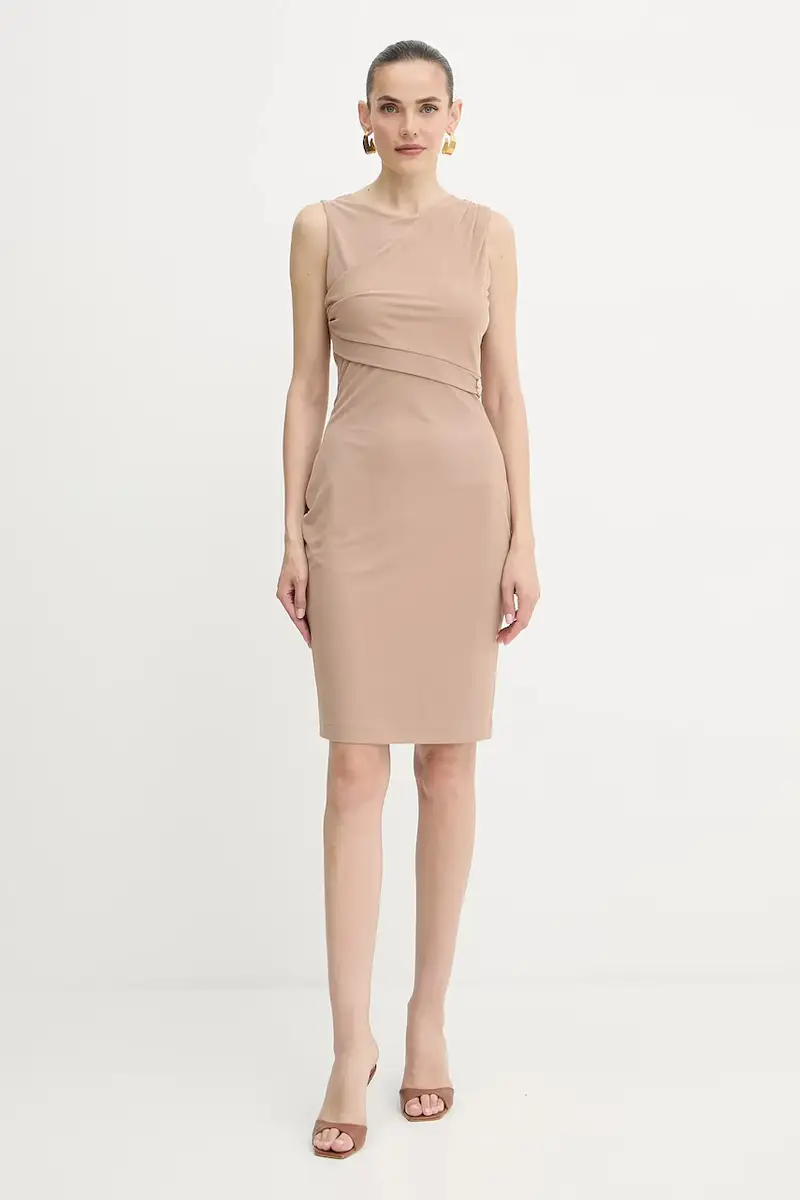 vestito PRISCA colore beige W5YK27 KAQL2 miniatura 2