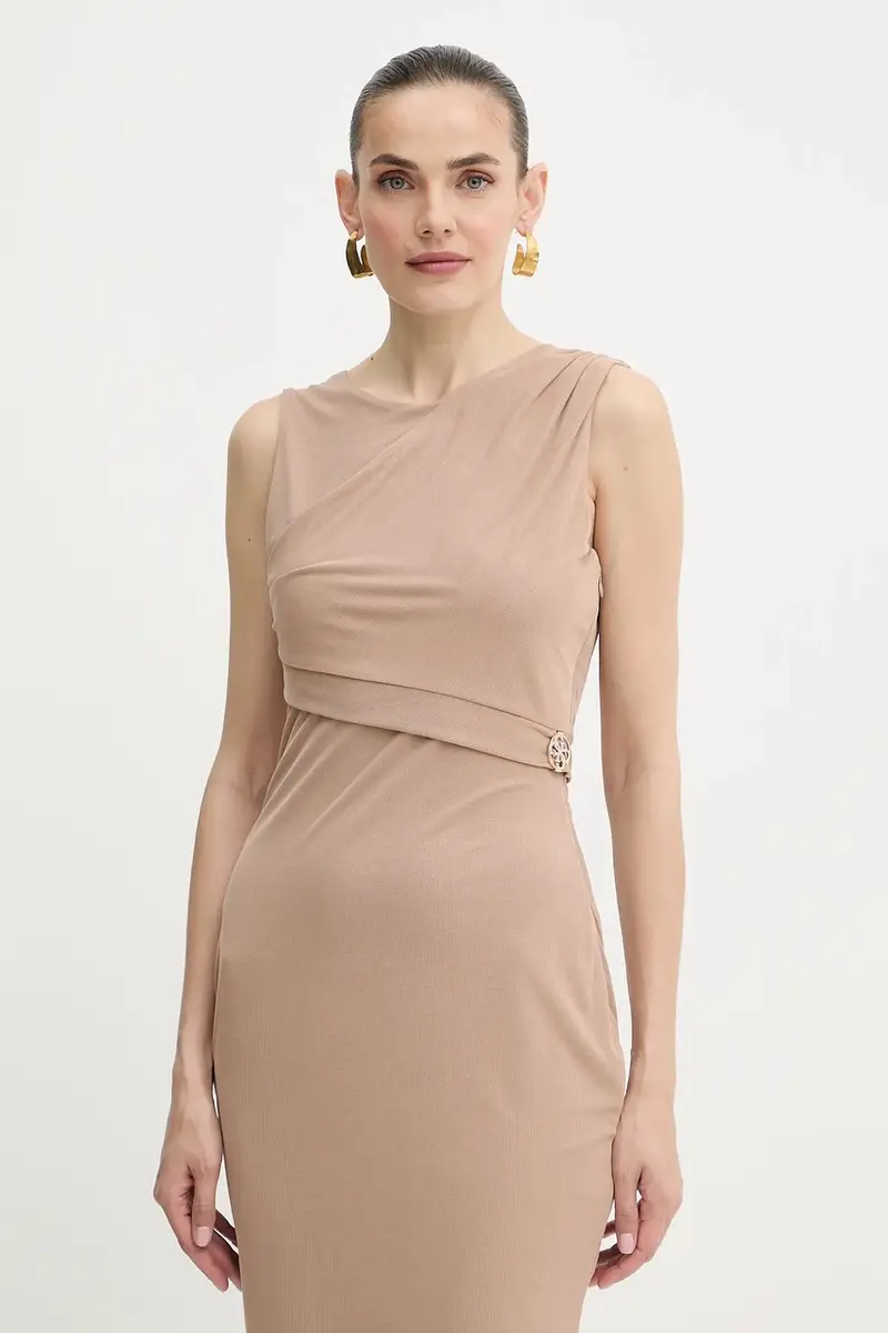 vestito PRISCA colore beige W5YK27 KAQL2 miniatura 4