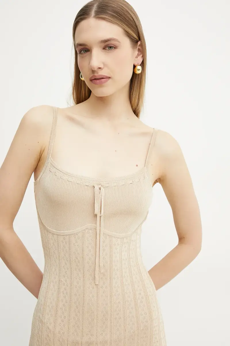 vestito REINA colore beige W5GK67 Z3NX0 miniatura 4