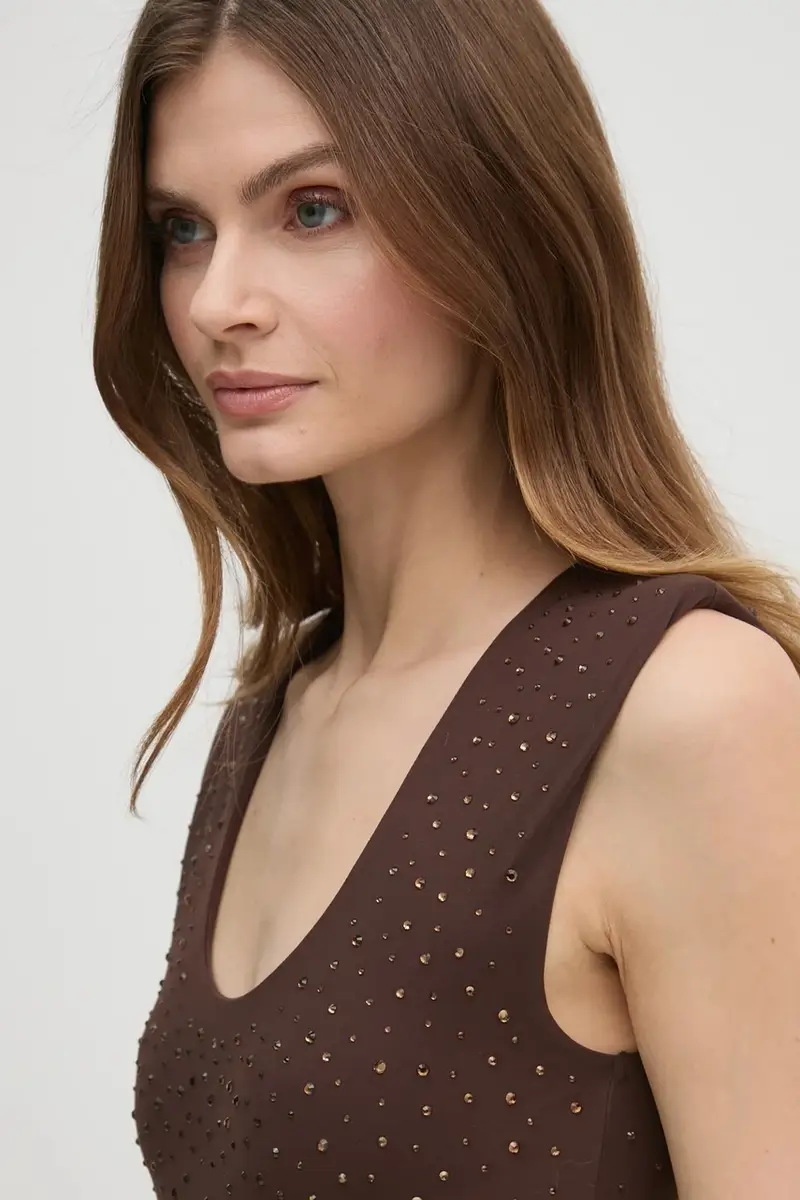 vestito ROSY colore marrone W5RK23 KCDE0 miniatura 4