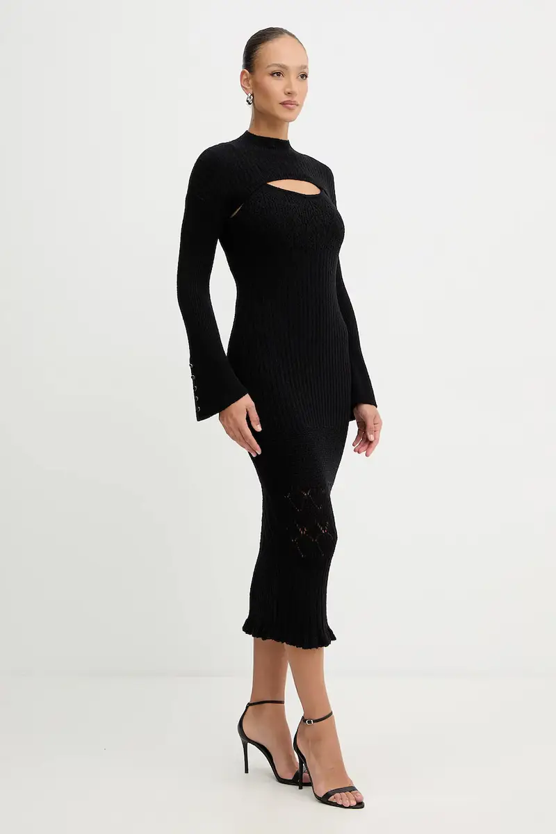 vestito SHINJU colore nero W5BK91 Z4060 miniatura 3