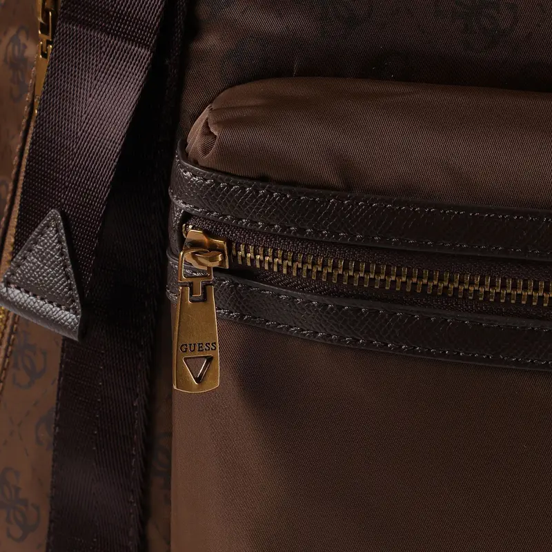 Guess Zaino Berlin marrone e nero in finta pelle miniatura 3