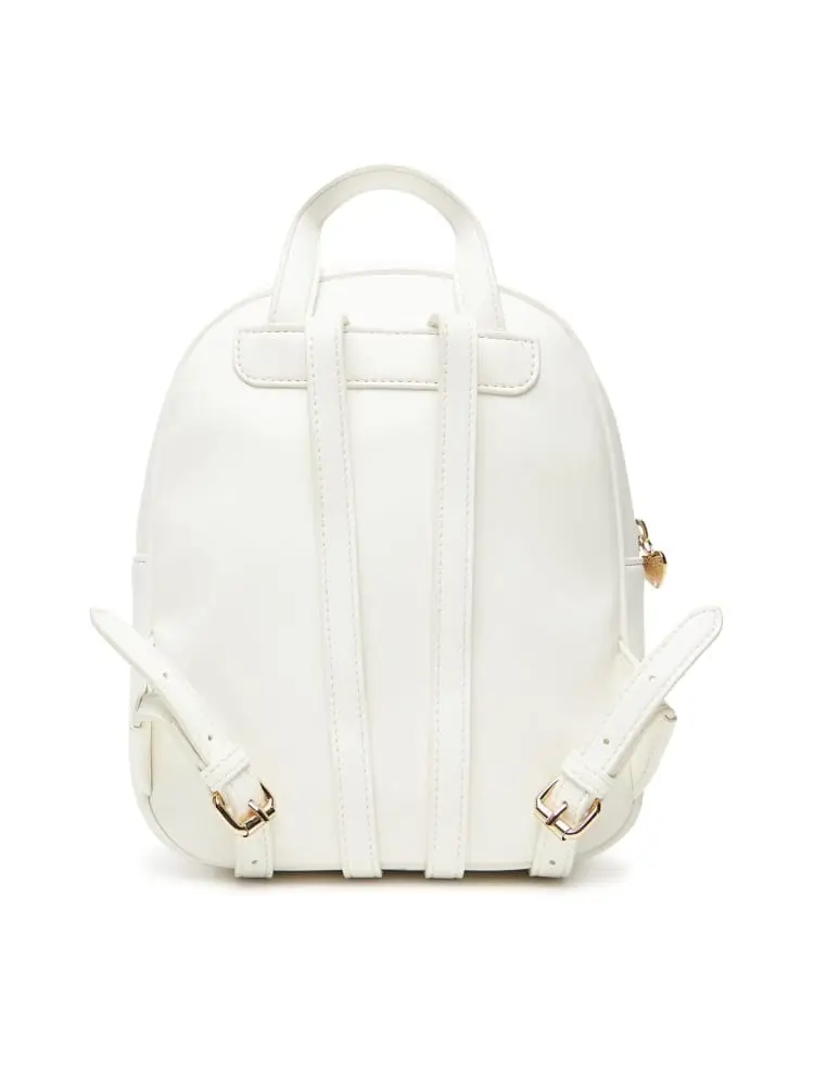 zaino bianco bambina mini logo miniatura 2