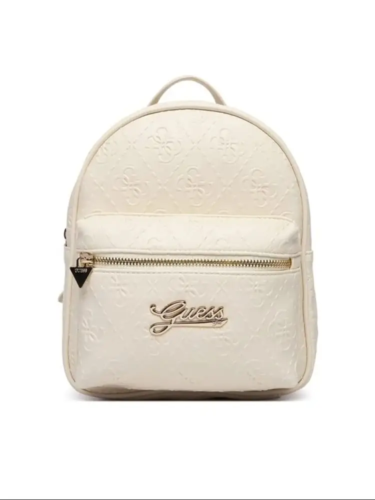 zaino bianco bambina mini logo