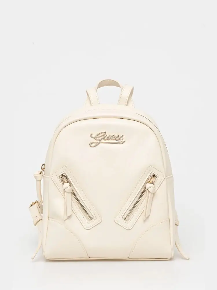 zaino crema bambina mini logo