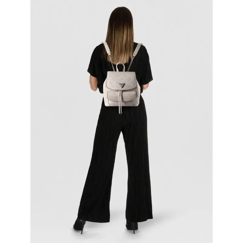 Guess Zaino Cresidia City bianco in finta pelle miniatura 2