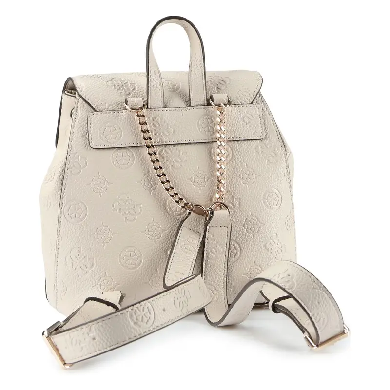 Guess Zaino Cresidia City bianco in finta pelle miniatura 3