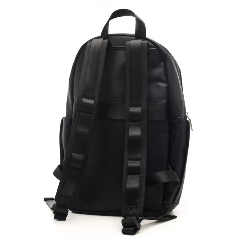 Guess zaino da uomo con targhetta logata sul davanti e tasca con zip nero miniatura 3