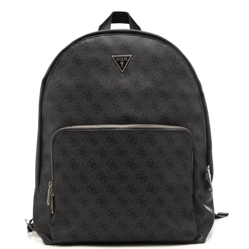 zaino da uomo in pelle martellata con logo 4g all over nero lime