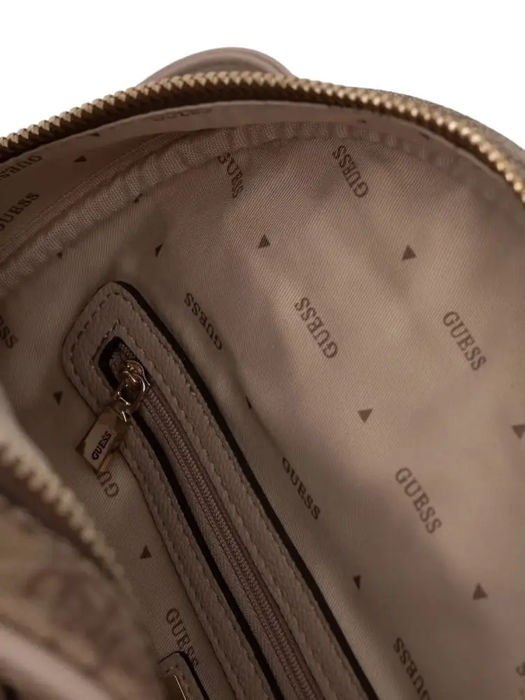 zaino marrone donna logo all over miniatura 3