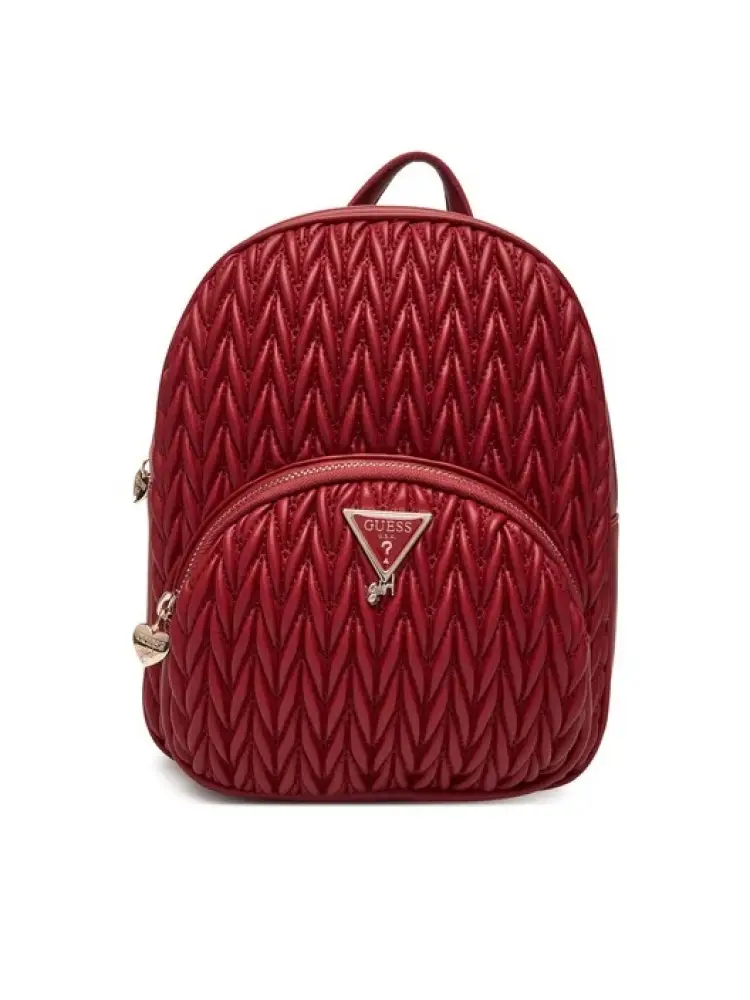 zaino mini in ecopelle bordeaux trapuntata