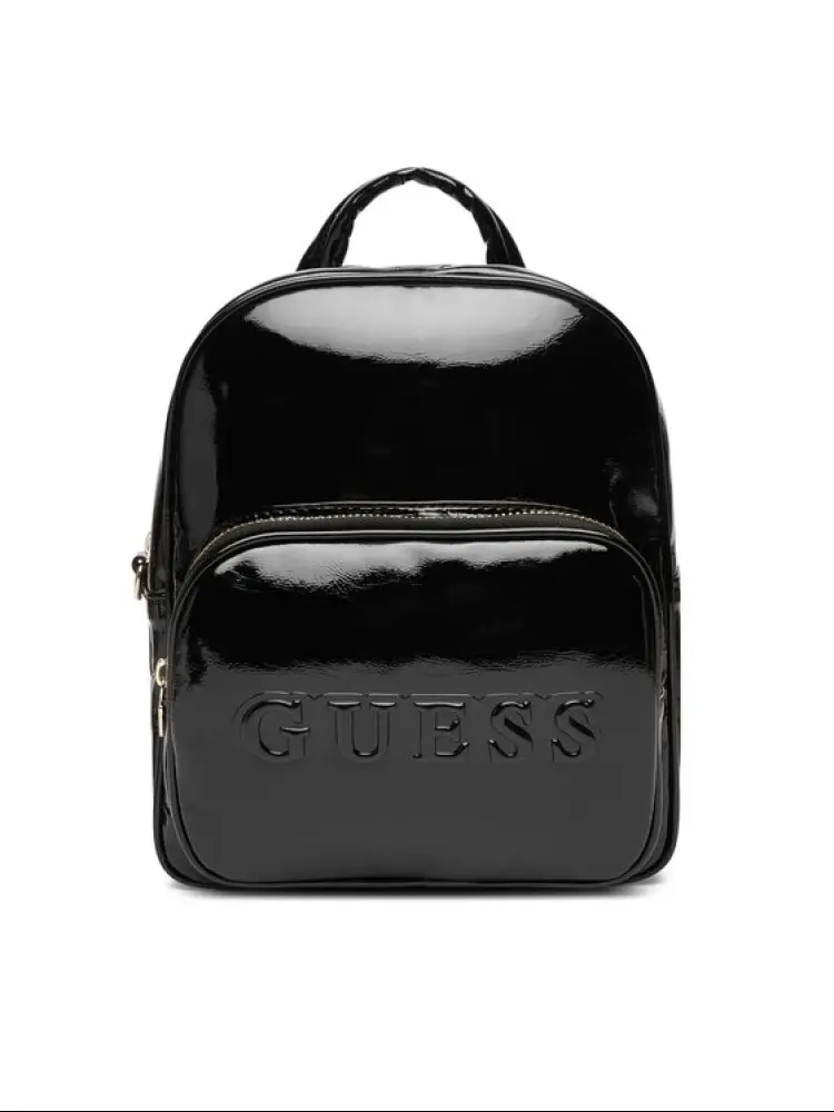 zaino nero bambina logo sul davanti