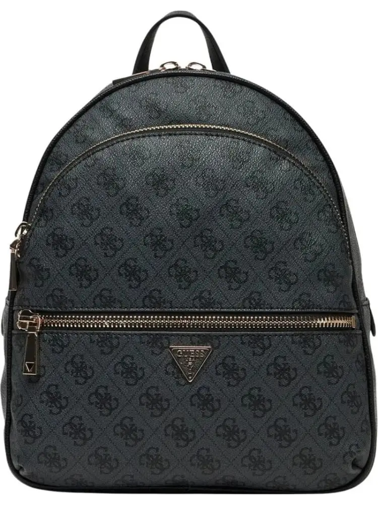 zaino nero donna logo all over