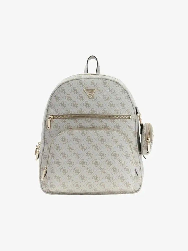 zaino power play ii tech in ecopelle panna logo all over