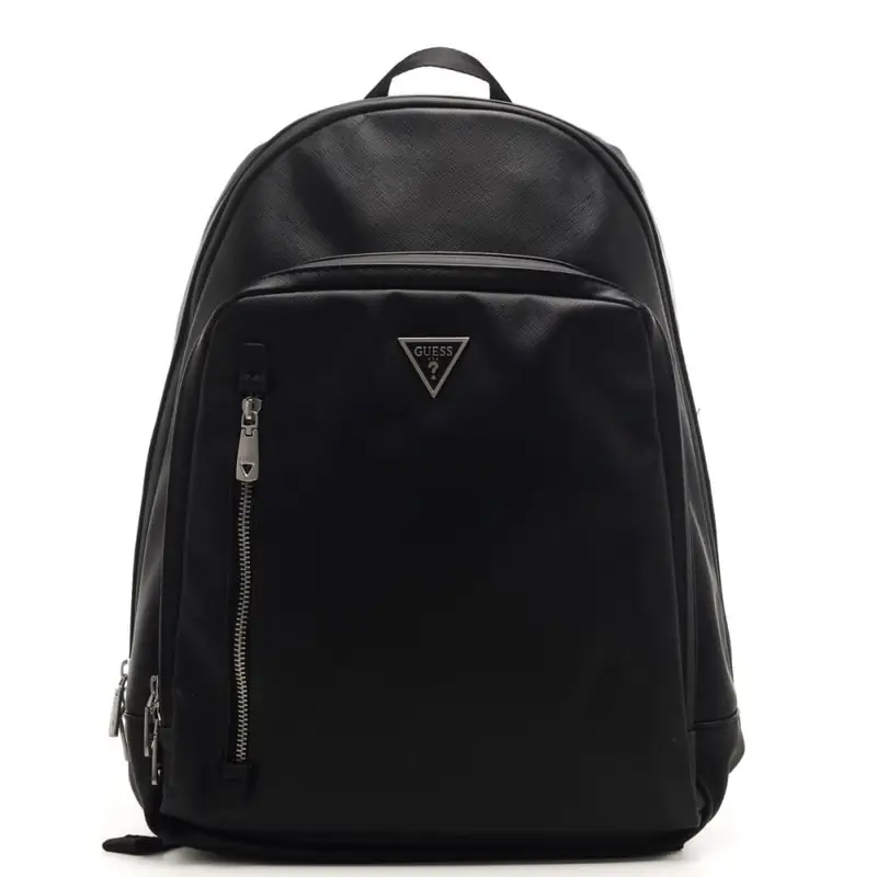 Guess zaino uomo certosa con tasca esterna e tasca con zip nero