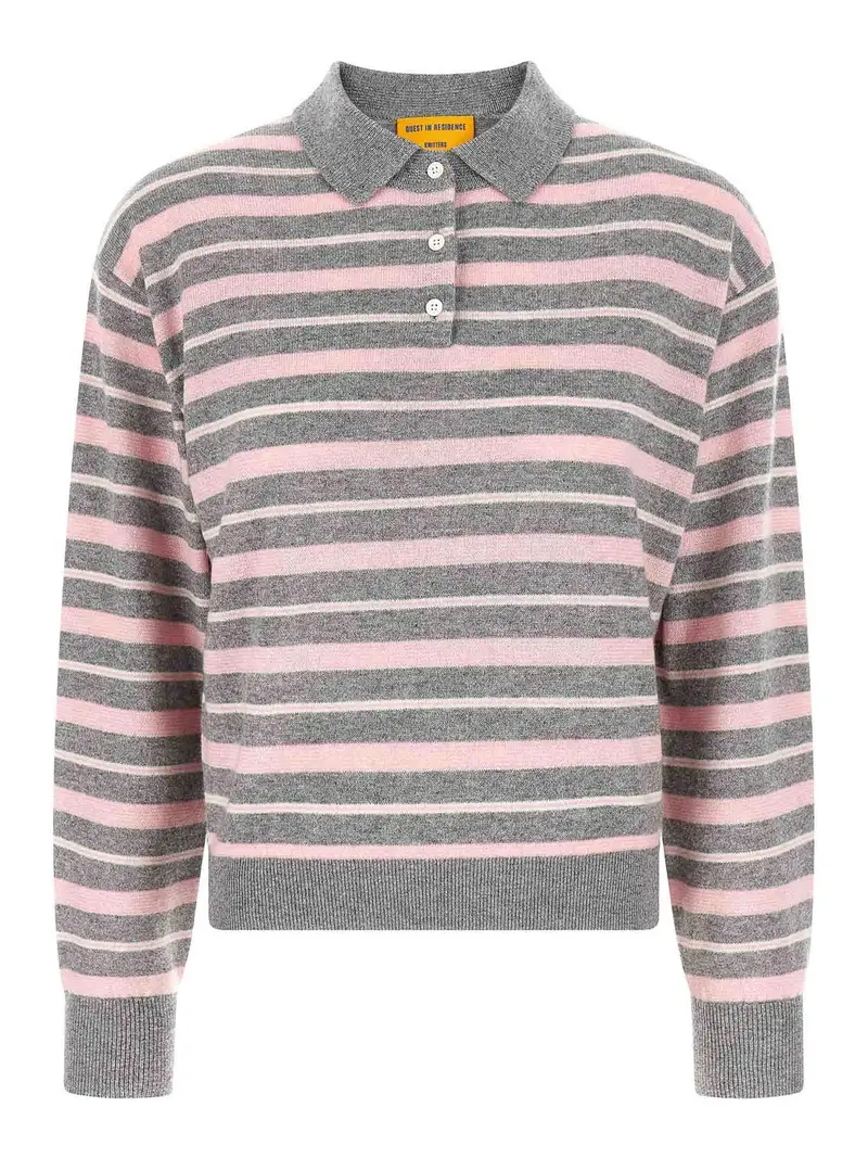Clloegiate Stripe Polo Sweater Multicolore