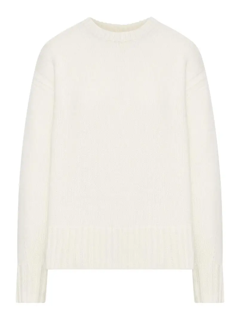 Maglione Accogliente Equipaggio Bianco