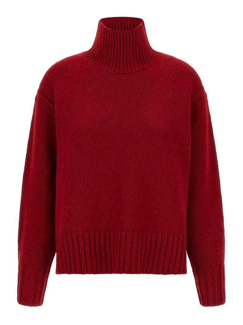 Maglione dolcevita accogliente Rosso