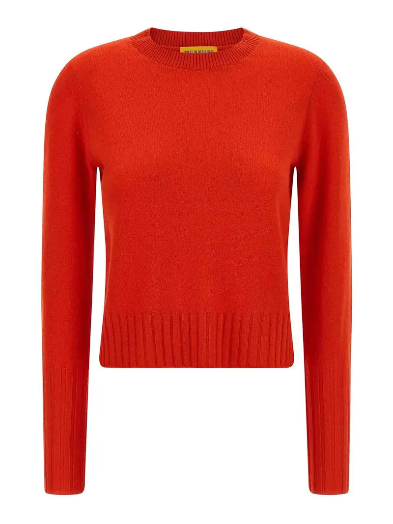 Maglione girocollo rimpicciolito Rosso