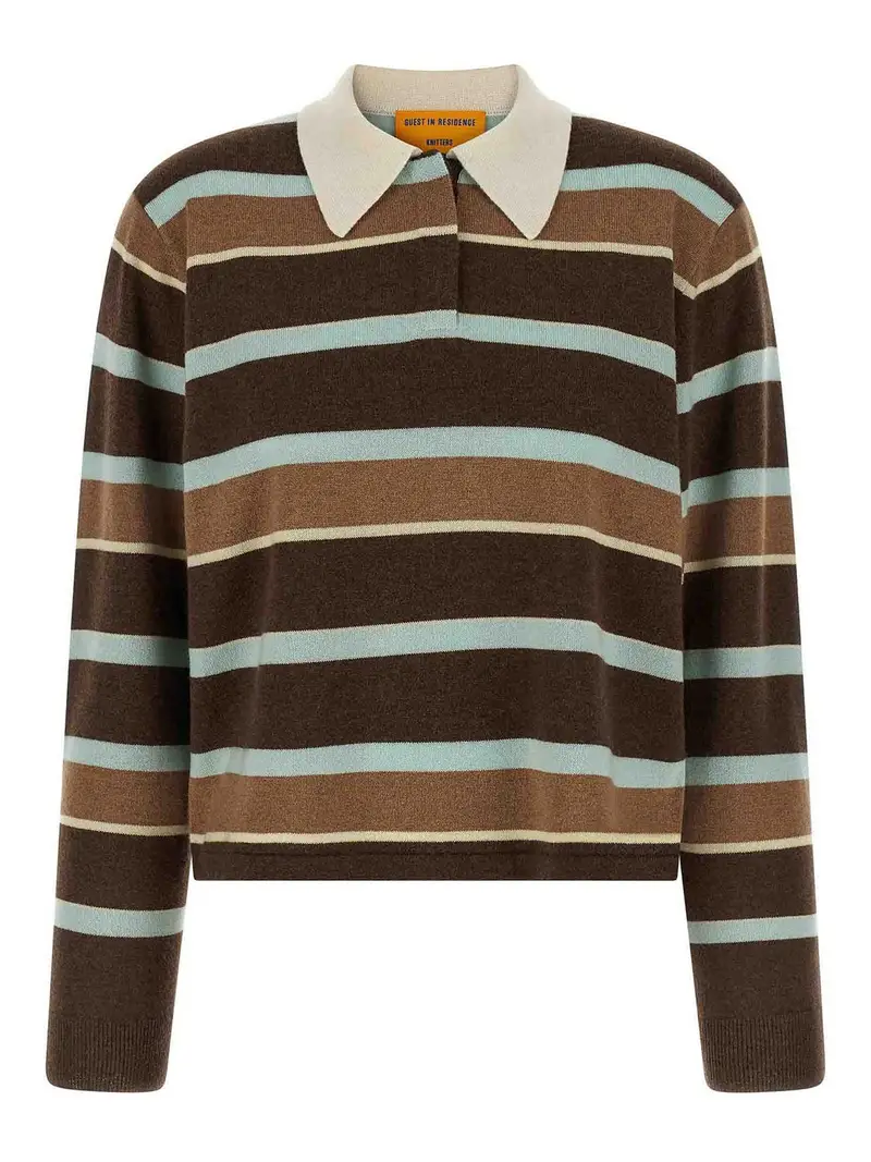 Maglione rugby a righe corte Multicolore