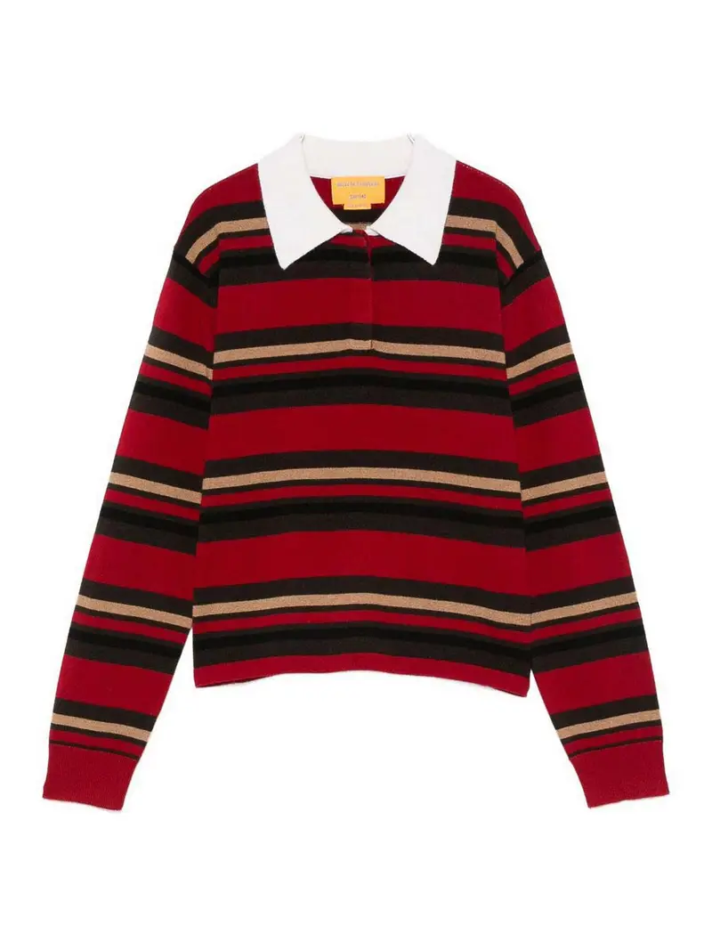 Polo a righe Rosso Scuro