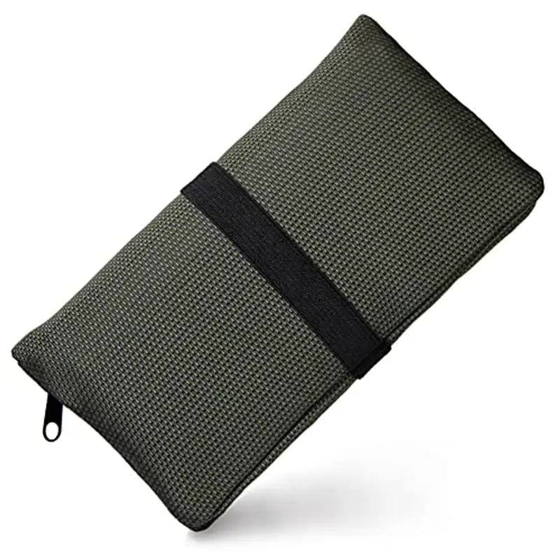GUGGIARI® Porta Tabacco Cartine e Filtri - Astuccio Portatabacco in Tessuto Realizzato a Mano - Porta Tabacco Donna/Uomo (Army Green)
