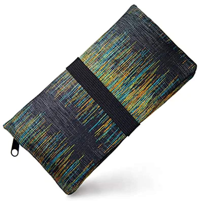 GUGGIARI® Porta Tabacco Cartine e Filtri - Astuccio Portatabacco in Tessuto Realizzato a Mano - Porta Tabacco Donna/Uomo (Etnic Plaid - Multi)