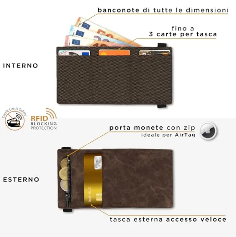 GUGGIARI Portamonete Uomo Marrone 1597377 miniatura 2