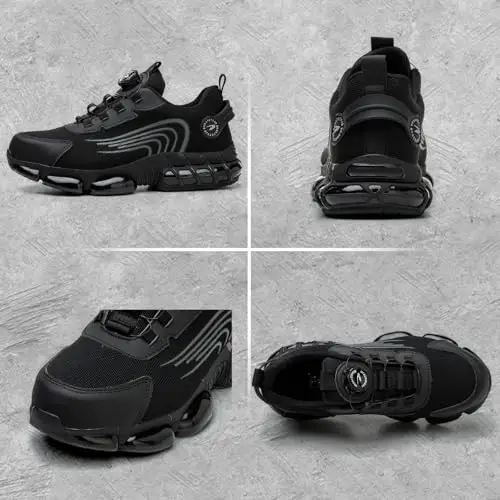 Gugifcto Scarpe Antinfortunistiche Uomo Donna Moda Sneakers Antiscivolo Leggere Traspiranti Rilascio Comode Rapido miniatura 2