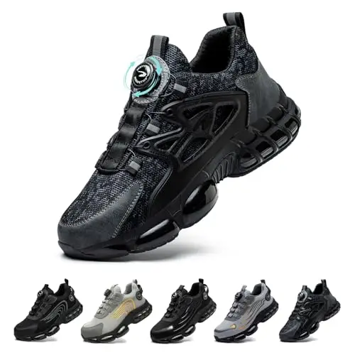 Gugifcto Scarpe Antinfortunistiche Uomo Donna Moda Sneakers Antiscivolo Leggere Traspiranti Rilascio Comode Rapido