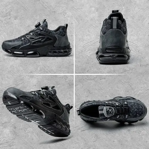 Gugifcto Scarpe Antinfortunistiche Uomo Donna Moda Sneakers Antiscivolo Leggere Traspiranti Rilascio Comode Rapido miniatura 2