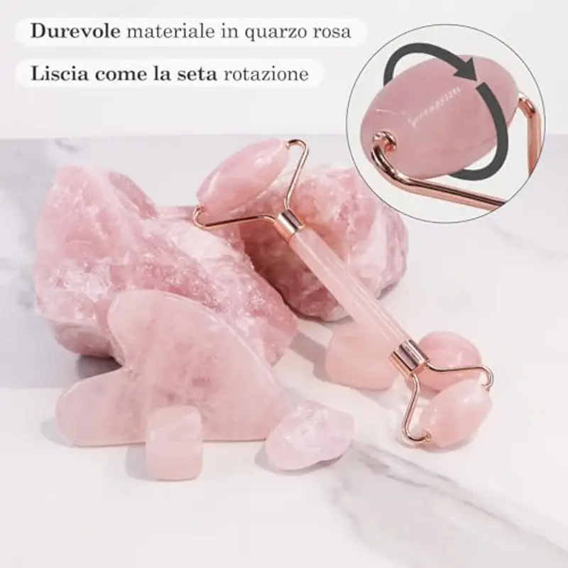 GUGUG Gua Sha Rullo di Giada per il Viso, Guasha Pietra Jade Roller, Pietra Gua Sha Giada per la Donna, Già Sha, Rilassamento dei Muscoli del Collo e del Corpo miniatura 2