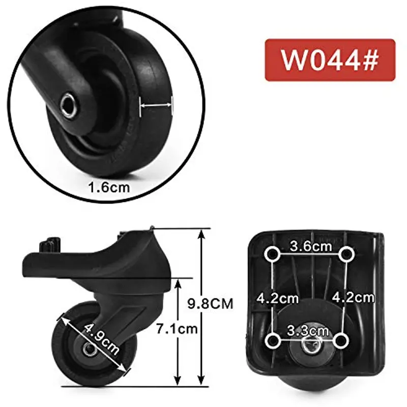 GUGULUZA 1 Coppia Ruote di ricambio per gusci morbidi, valigie rigide per bagagli e valigie da viaggio (ruote GU044) miniatura 2