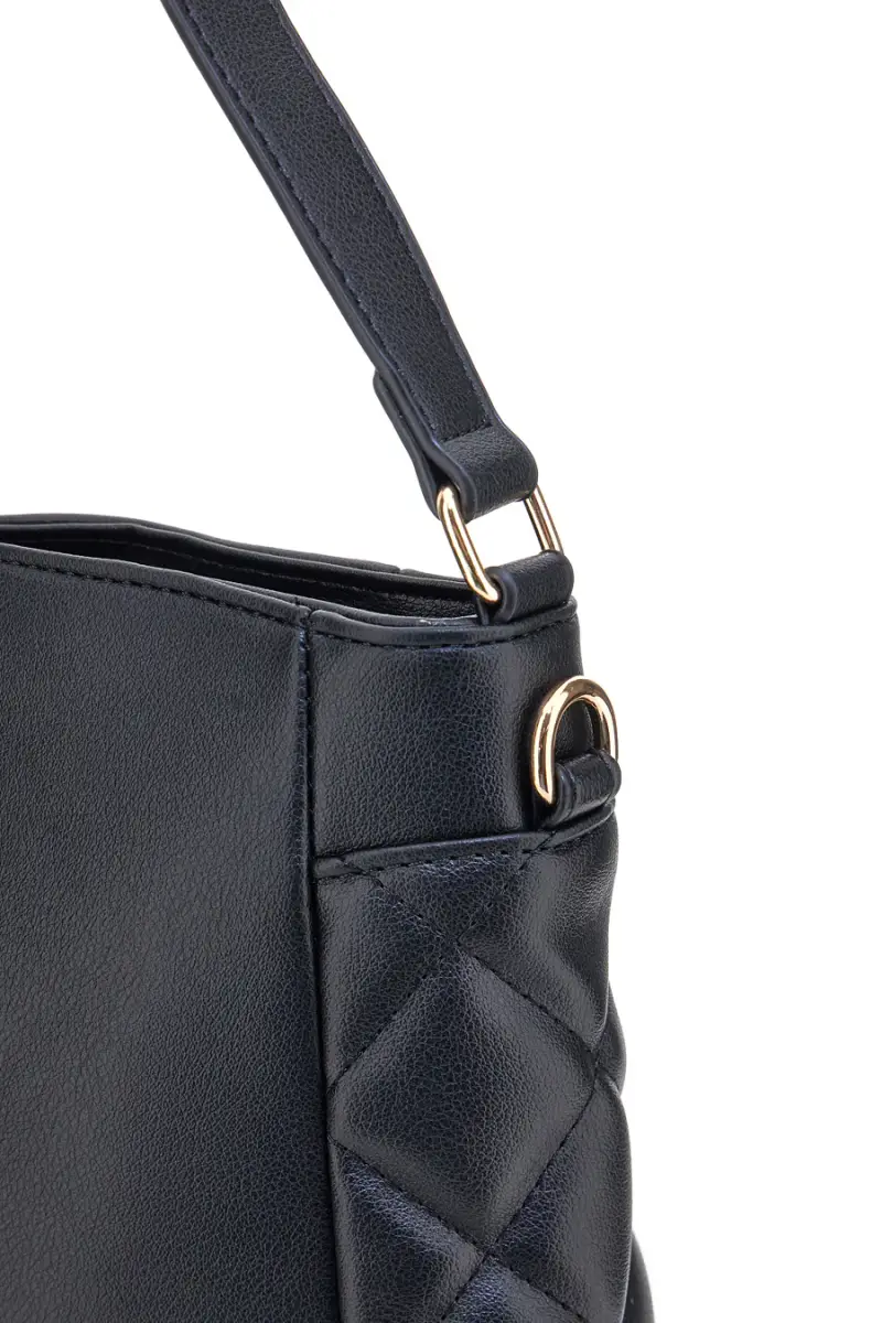 Borsa nera con dettagli trapuntati Guido Vietri K30, 369, B015 [NERO] miniatura 2