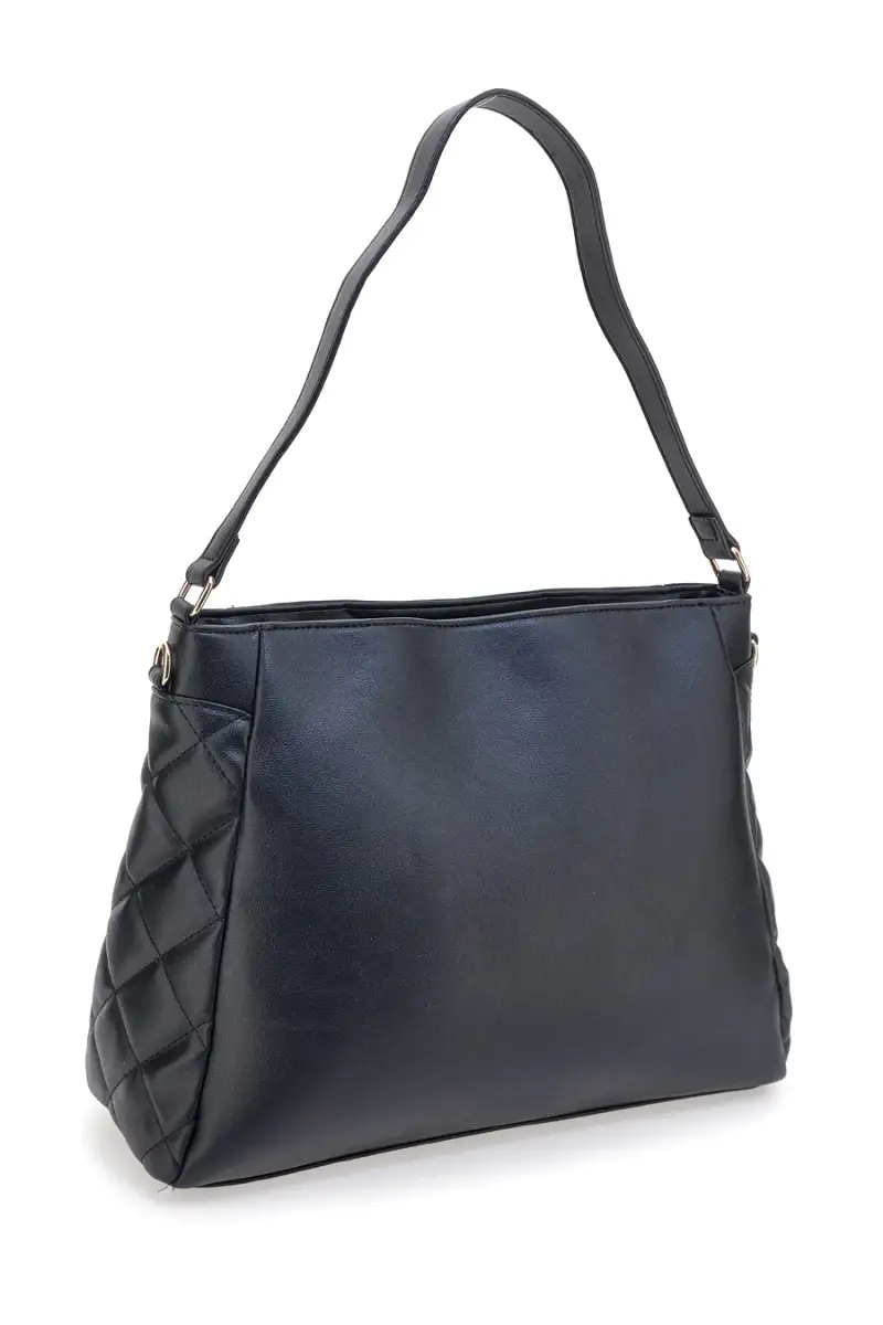 Borsa nera con dettagli trapuntati Guido Vietri K30, 369, B015 [NERO] miniatura 3