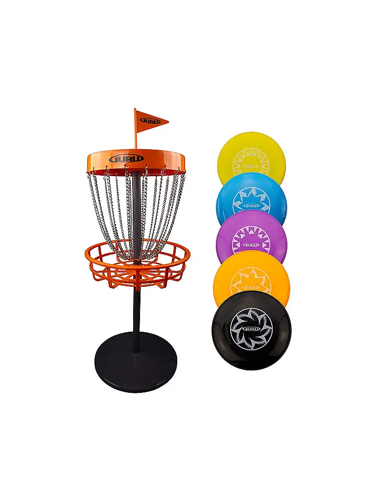 Guru Disc Golf Mini Basket-Set incl 5 dischi rosso