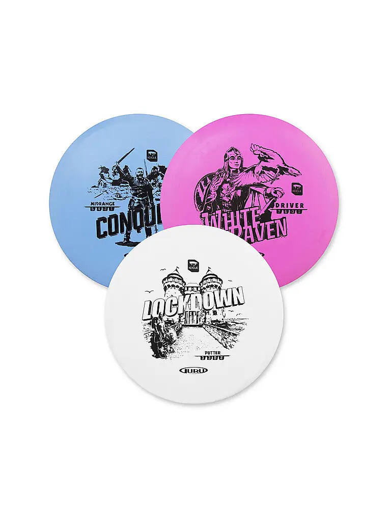 Set da disc golf per principianti, 3 pezzi multicolore