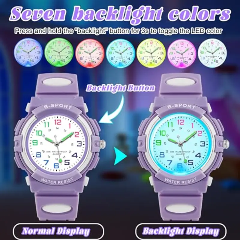 GUUMUXIN Orologi sportivi Bambino Viola 2106288 miniatura 2