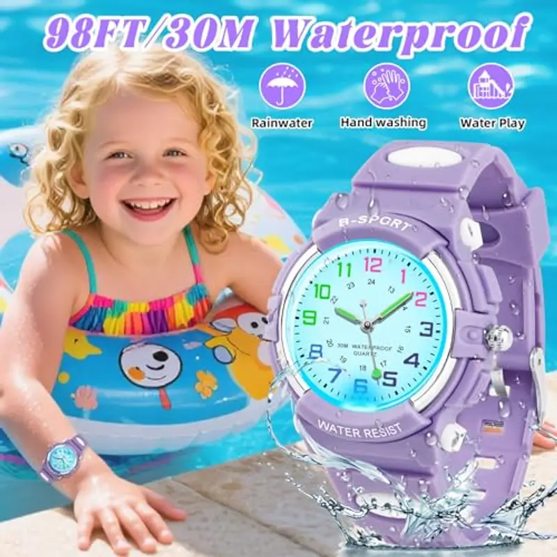 GUUMUXIN Orologi sportivi Bambino Viola 2106288 miniatura 3