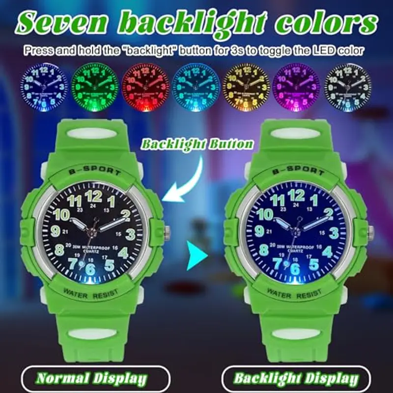 GUUMUXIN Orologi sportivi Bambino Verde 2106289 miniatura 2