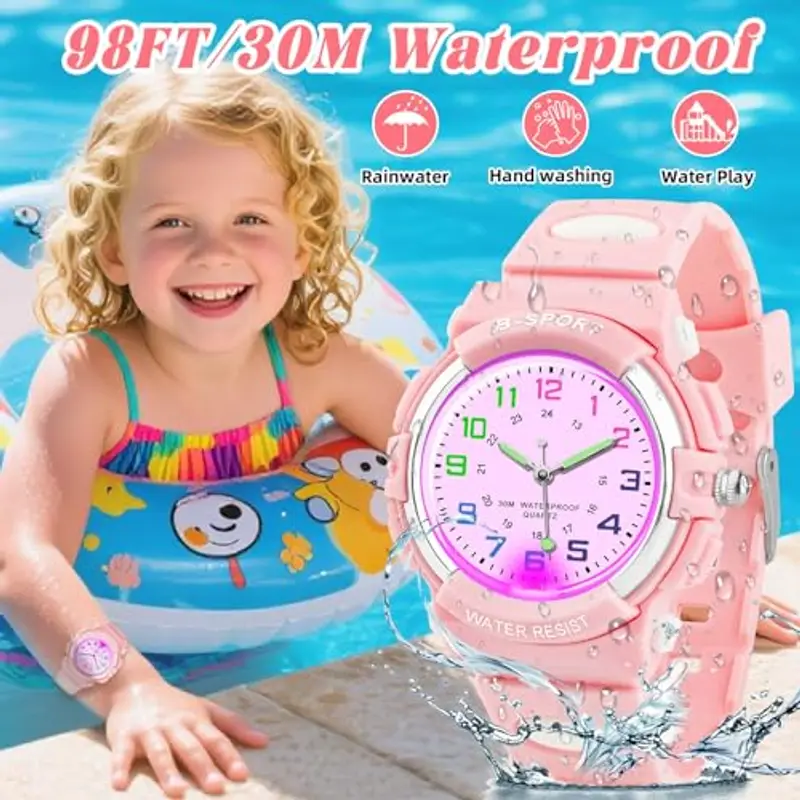 GUUMUXIN Orologi sportivi Bambino Rosa 2106285 miniatura 3