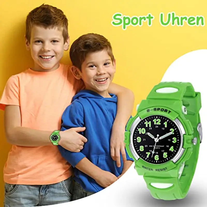 GUUMUXIN Orologio Bambini, Orologio da Polso per Ragazzi, Orologios Bambini Analogico, Ragazzi Ragazze Orologi, con Cinturino in Gomma, Impermeabile 30M, per Sport all'aria Aperta miniatura 2