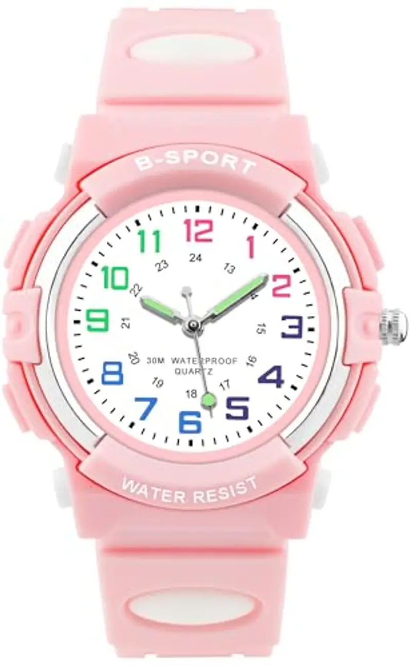 GUUMUXIN Orologio Bambino,Orologio da Polso per Ragazzi,Orologio Bambini Analogico,Ragazzi Ragazze Orologi,con Cinturino in Gomma, Impermeabile 30M, per Sport all'aria Aperta