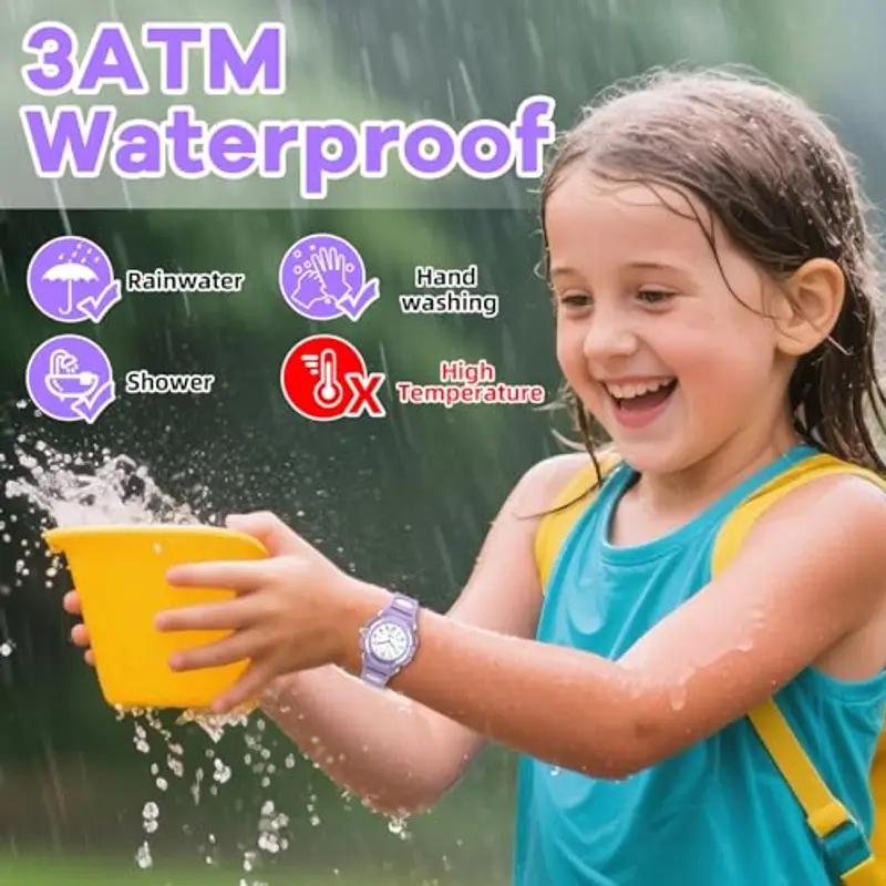 GUUMUXIN Orologio Bambino, Orologio da Polso per Ragazzi, Orologio Bambini Analogico, Ragazzi Ragazze Orologi, con Cinturino in Gomma, Impermeabile 30M, per Sport all'aria Aperta miniatura 2