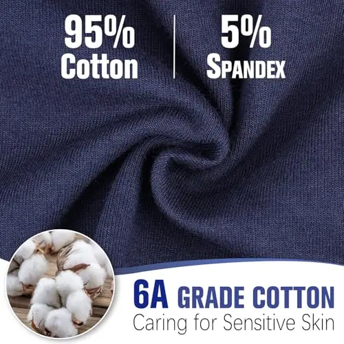 GXCROR - Berretto unisex, in cotone, morbido e sottile, leggero, traspirante, per tutte le stagioni, Blu, Taglia unica miniatura 2