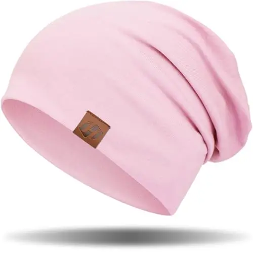 GXCROR - Berretto unisex, in cotone, morbido e sottile, leggero, traspirante, per tutte le stagioni, Colore: rosa.,