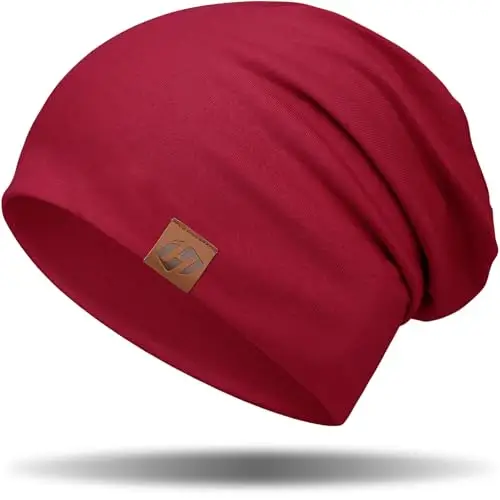 GXCROR - Berretto unisex, in cotone, morbido e sottile, leggero, traspirante, per tutte le stagioni, Colore: rosso,